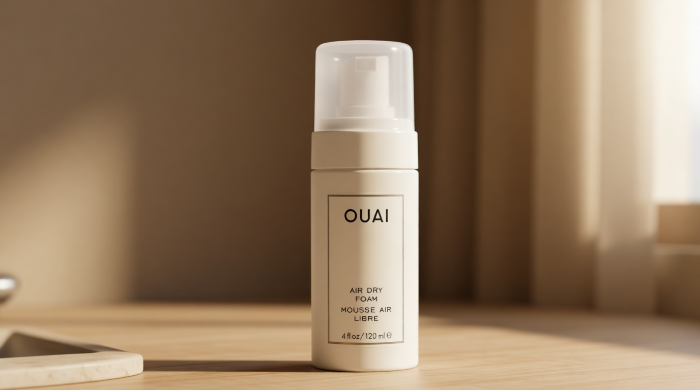 OUAI Air Dry Foam - Hair Mousse for Curly Hair & Beach Waves - Conditioning & Detangling With Kale and Carrot Extract - Paraben, Phthalate and Sulfate Free (4 Oz)