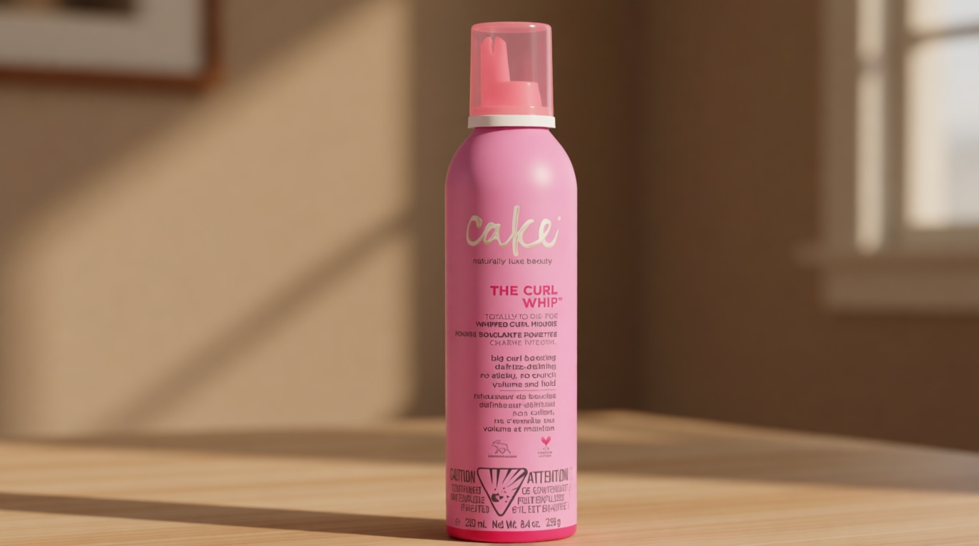 Cake Beauty Whipped Curl Defining & Volumizing Mousse – Aloe Vera Vitamin E for Flexible Hold - Vegan No Heat Curls Wavy Curly Hair Sulfate Cruelty Free Products For Women