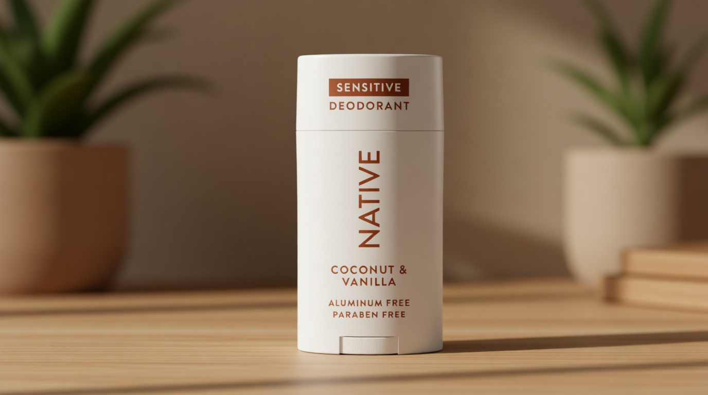 Native Sensitive Deodorant Contains Naturally Derived Ingredients, 72 Hour Odor Control | Deodorant for Women & Men, Aluminum Free with Baking Soda, Coconut Oil and Shea Butter, Coconut & Vanilla