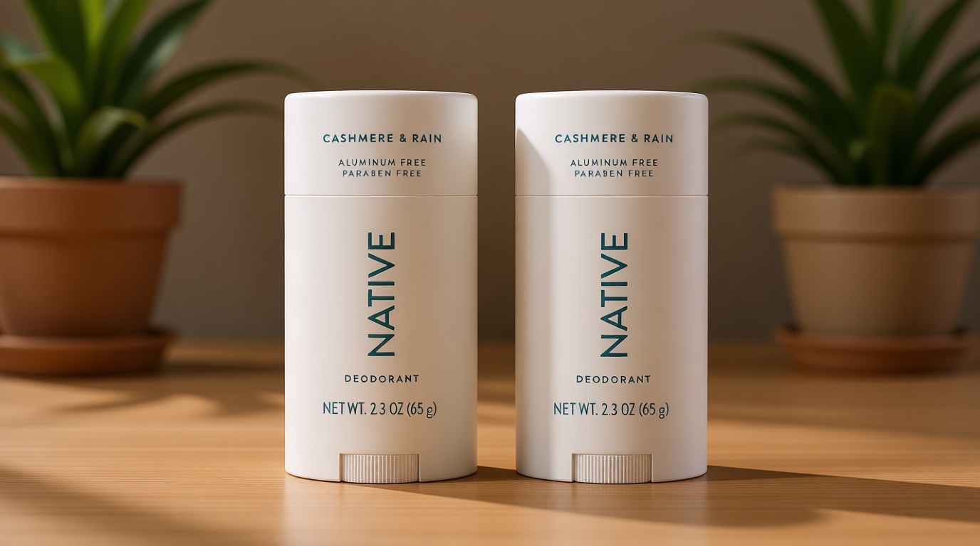 Native Deodorant Contains Naturally Derived Ingredients, 72 Hour Odor Control, Deodorant for Women and Men, Aluminum Free, Cashmere & Rain Scent 2.3 oz (Pack of 2)