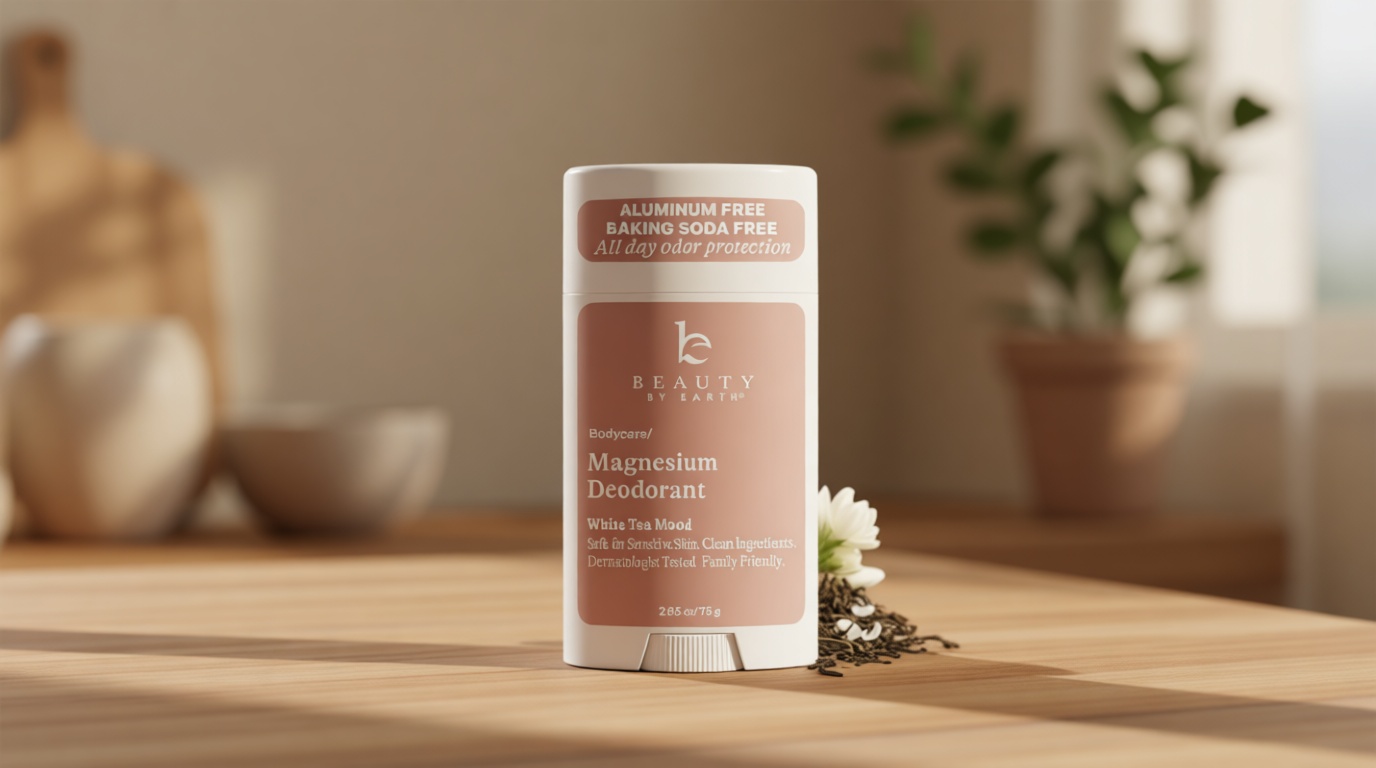 Aluminum Free Deodorant for Women – USA Made Natural Magnesium Deodorant with 55% Organic Ingredients, Baking Soda Free, Long-Lasting All-Day Odor Protection, Non-Irritating for Kids & Sensitive Skin