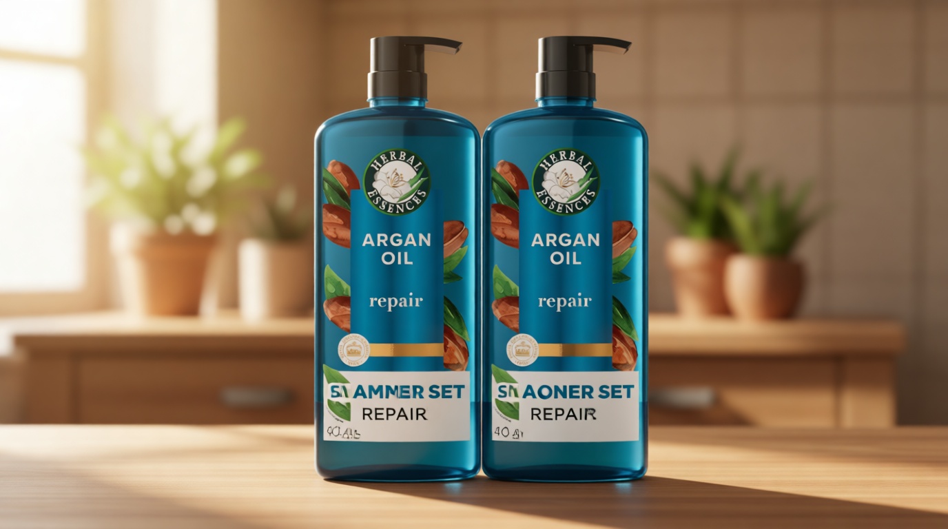 Herbal Essences Argan Oil Repair Shampoo & Conditioner Set, Moisturizes & Smoothes, Paraben-Free, Color-Safe, pH-Balanced, Citrus Scent, 20.2 Fl Oz, 2-Pack