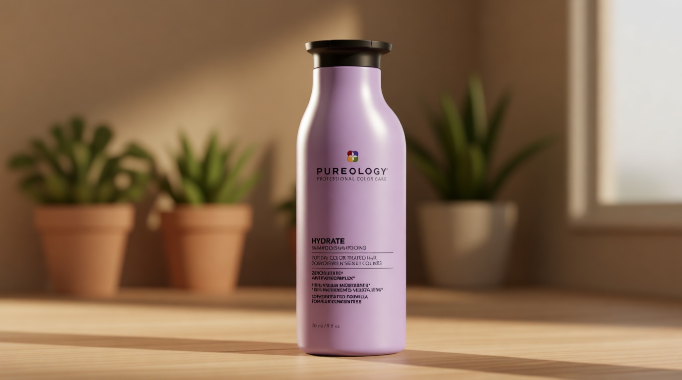 Pureology Hydrate Shampoo - For Dry or Color Treated Hair, Moisturizing Shampoo For Hydration & Softness, With Rose Extract & Green Tea, Vegan & Sulfate-Free Cradle to Cradle Certified