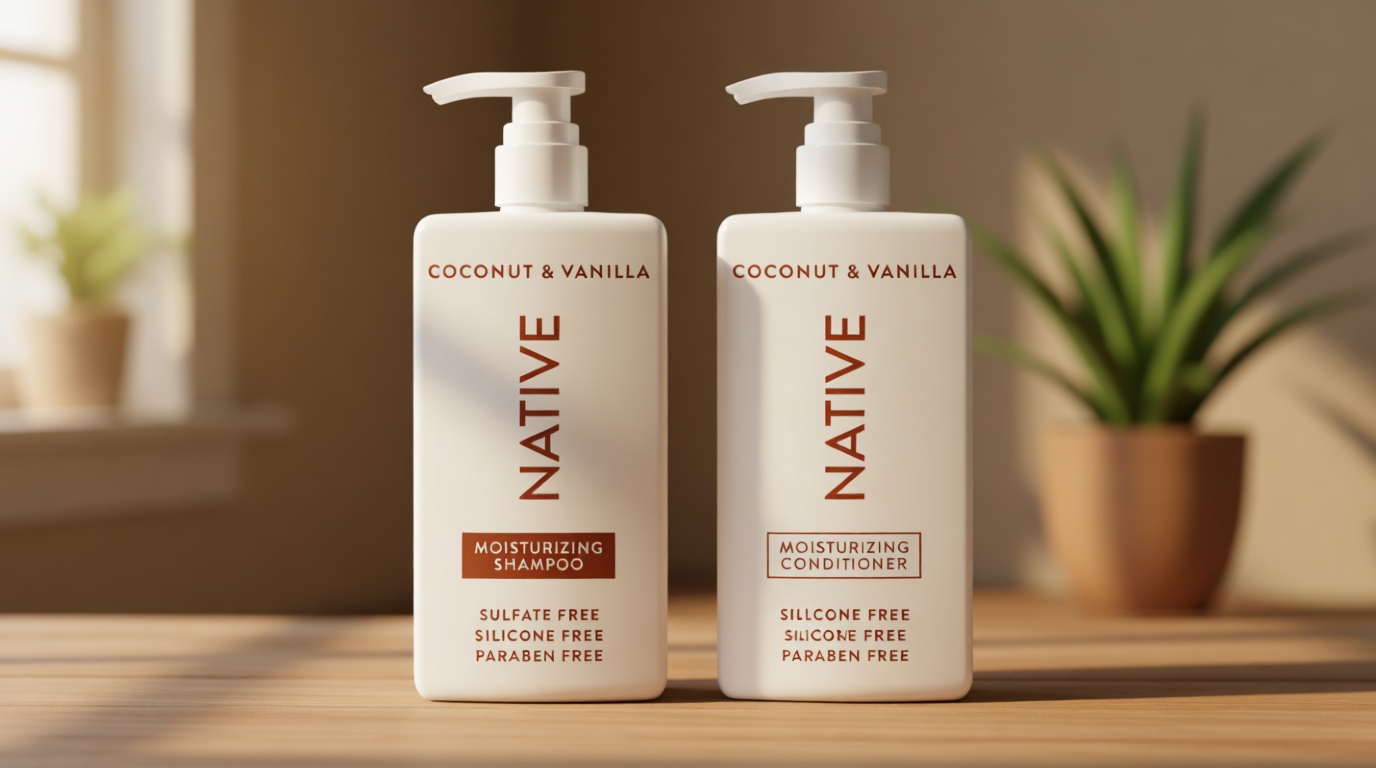 Native Coconut & Vanilla Shampoo and Conditioner Contain Naturally Derived Ingredients | All Hair Types, Color & Treated, Fine to Dry Damaged, Sulfate & Dye Free - 2-Pack
