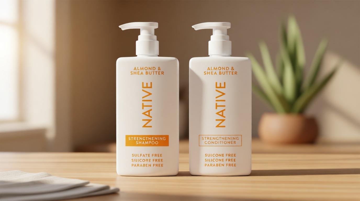 Native Shampoo and Conditioner Contain Naturally Derived Ingredients| All Hair Type Color & Treated, Fine to Dry Damaged, Sulfate & Dye Free - Almond & Shea Butter, 16.5 fl oz each (2 pack)