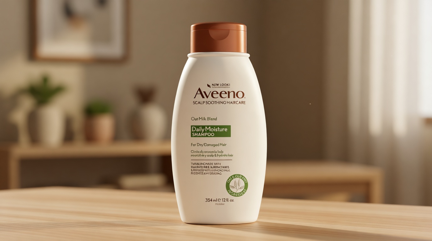 Aveeno Farm-Fresh Oat Milk Sulfate-Free Shampoo with Colloidal Oatmeal & Almond Milk, Moisturizing Shampoo for All Hair Types, Safe for Color-Treated Hair, Paraben & Dye-Free, 12 Fl Oz