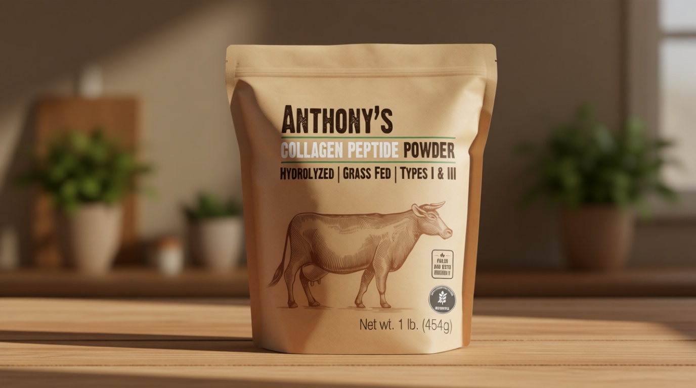 Anthony's Collagen Peptide Powder, 1 lb, Pure Hydrolyzed, Gluten Free, Keto and Paleo Friendly, Grass Fed, Unflavored, Non GMO