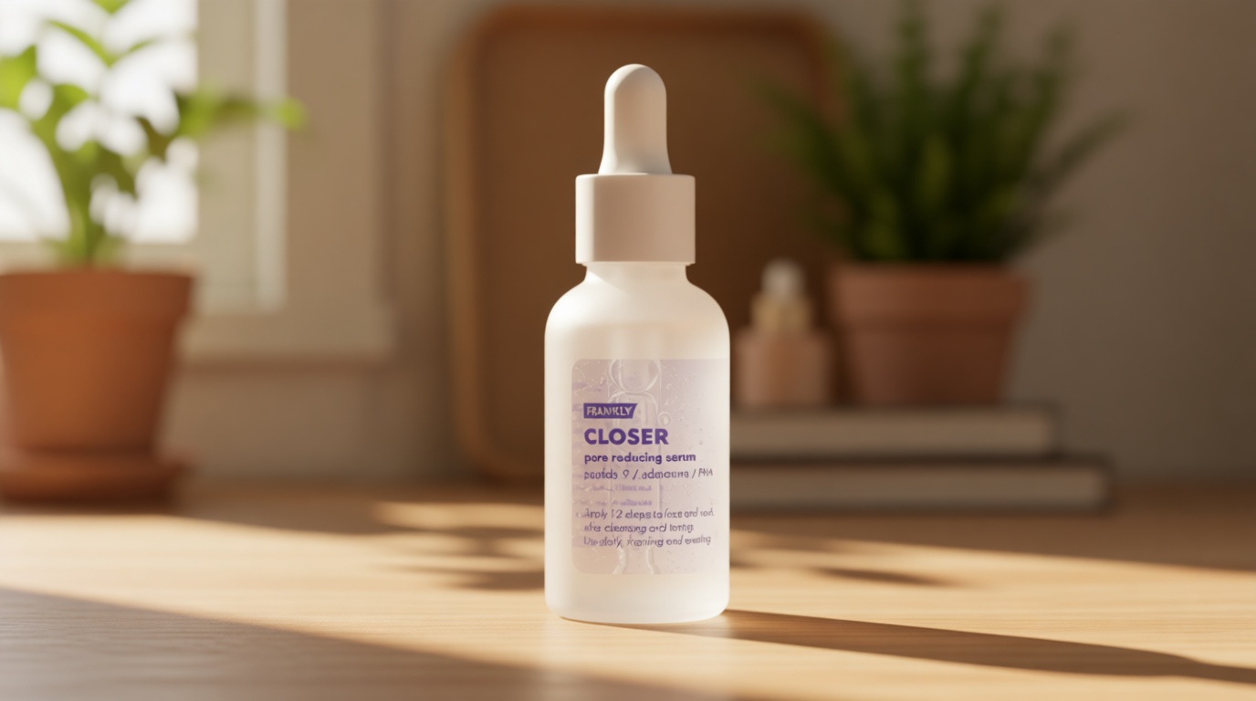 FRANKLY Closer Serum | Pore Minimizer Serum | 9 Peptides, Vegan Collagen, Adenosine, PHA | Korean Pore Minimizer for Glass Skin, Anti-Aging, Hydration, Elasticity | 1.01 fl oz