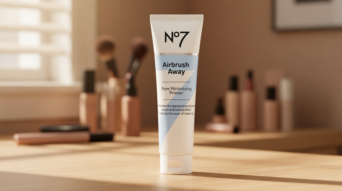 No7 Airbrush Away Pore Minimizing Facial Primer - Lightweight, Matte Primer & Pore Minimizer for Face - Makeup for Oily Skin (30ml)
