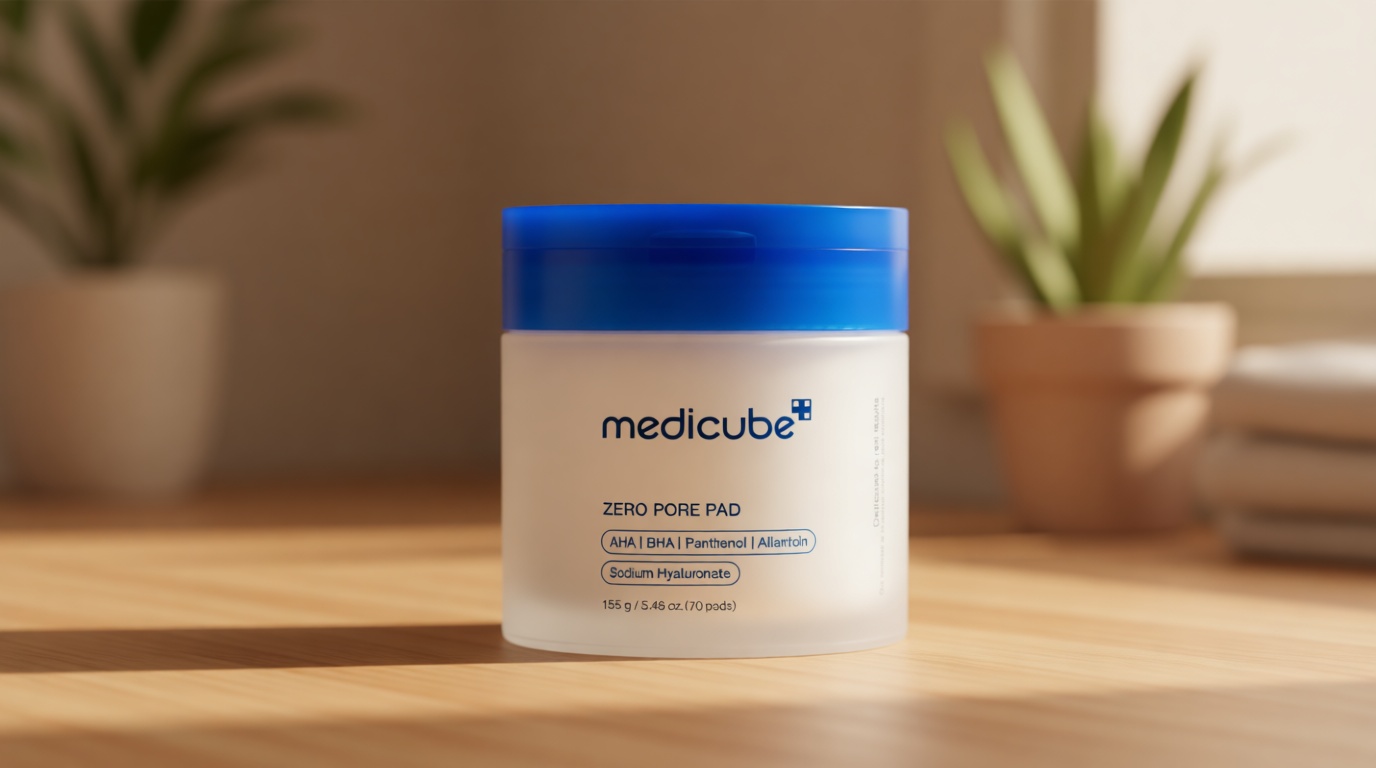 medicube Toner Pads Zero Pore Pad 2.0 | Dual-Textured Facial Pad for Exfoliation and Pore Care with 4.5% AHA Lactic Acid, 0.45% BHA Salicylic Acid | Ideal for All, Korean Skin Care, 70 Pads (1 Pack)