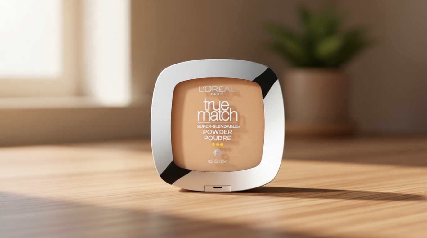 L'Oreal Paris True Match Super Blendable Oil Free Powder Foundation, W4 Light Medium, 0.33 oz, Packaging May Vary