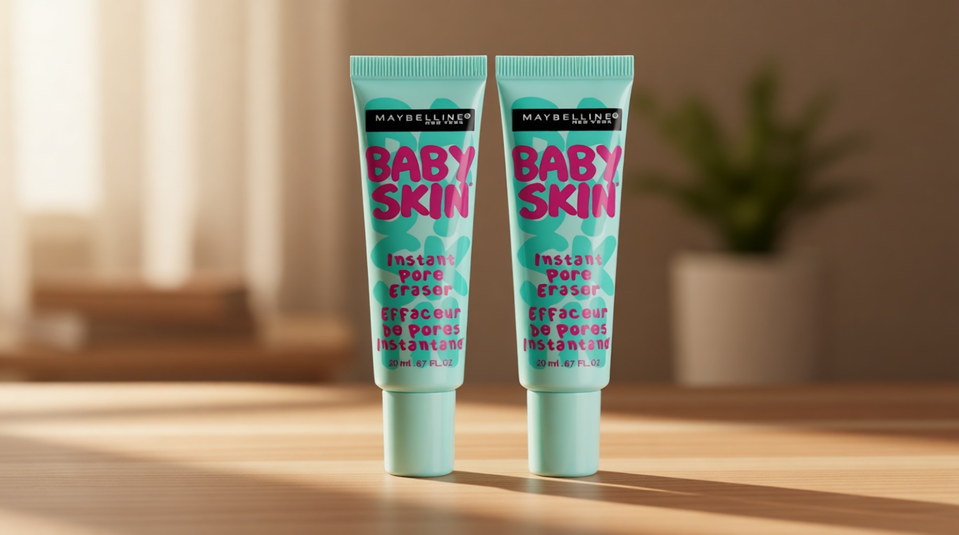 Maybelline Baby Skin Instant Pore Eraser Primer Makeup, Clear, 2 Count