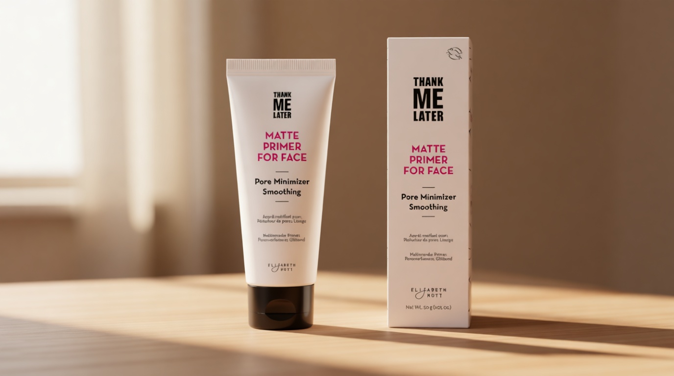 Elizabeth Mott Thank Me Later Face Primer - Mattifying Makeup Base Primer for Smooth Skin - Pore Minimizer, Helps Smooth Fine Lines - Long-Lasting, Lightweight, Leaping Bunny Certified, 30g