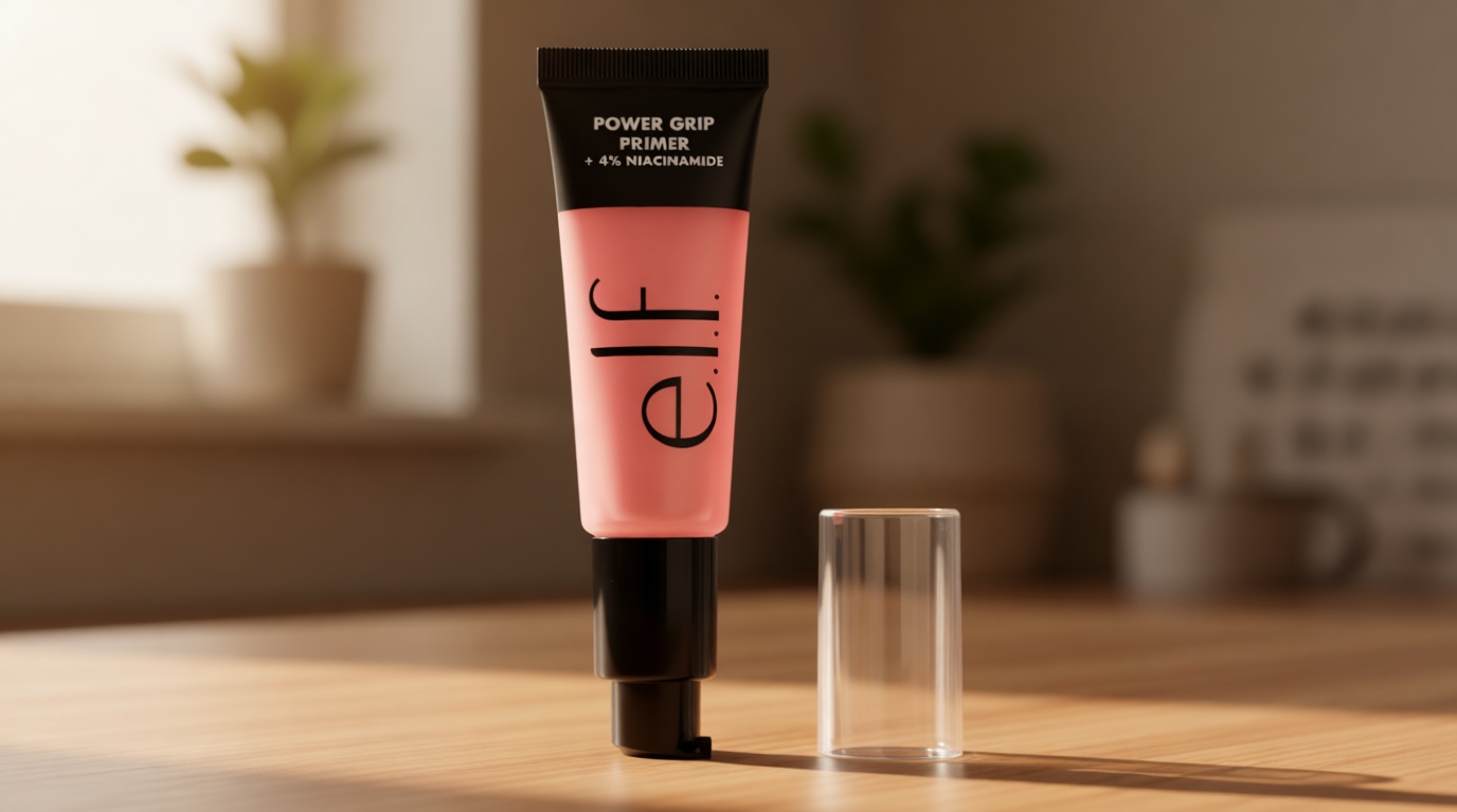 e.l.f. Power Grip Primer + 4% Niacinamide, Gel-Based & Hydrating Face Primer, Evens Skin & Brightens, Grips Makeup, Vegan & Cruelty-Free, 0.8 Fl Oz