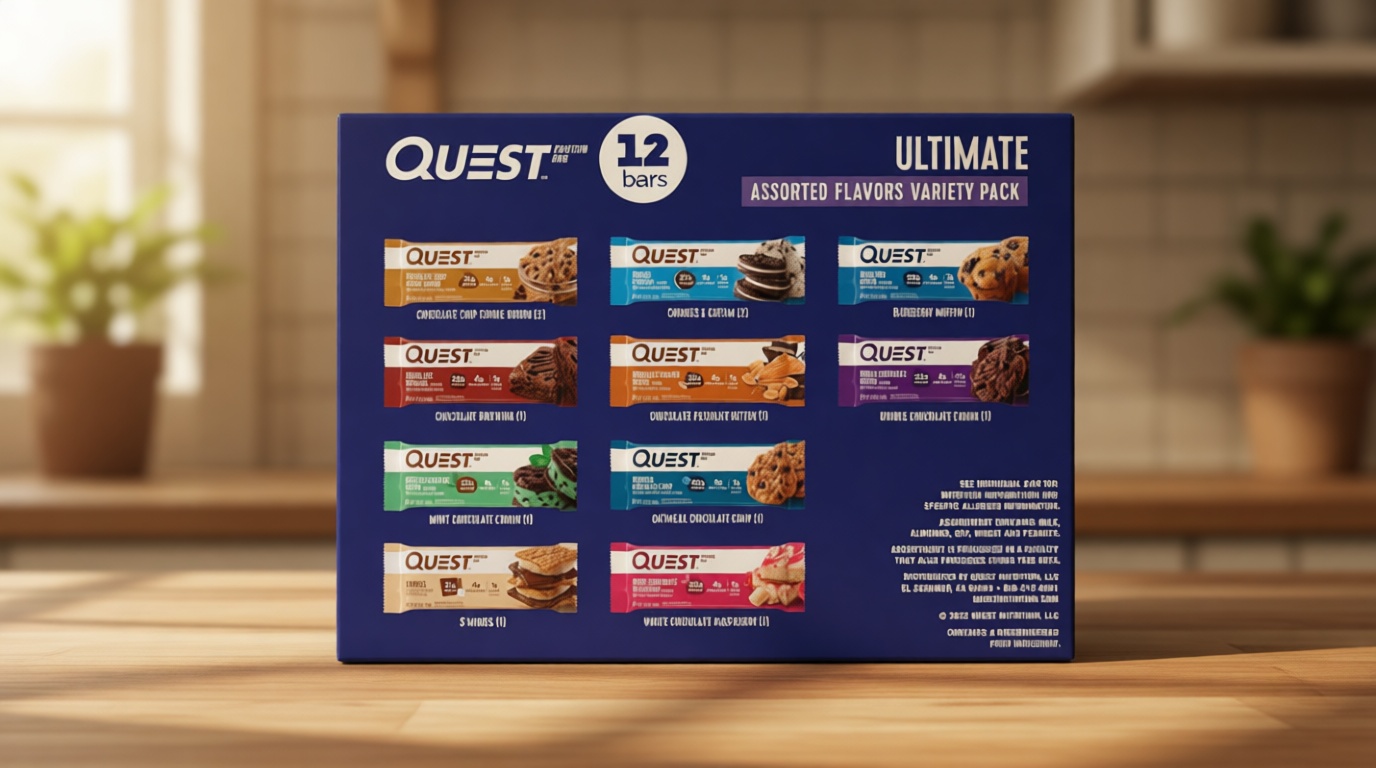 Quest Nutrition Ultimate Variety Pack Protein Bars, High Protein, Low Carb, Gluten Free, Keto Friendly, 12 Count