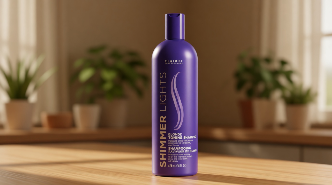 Clairol Professional Shimmer Lights Purple Shampoo| Neutralizes Brass & Yellow Tones | For Blonde, Silver, Gray & Highlighted Hair