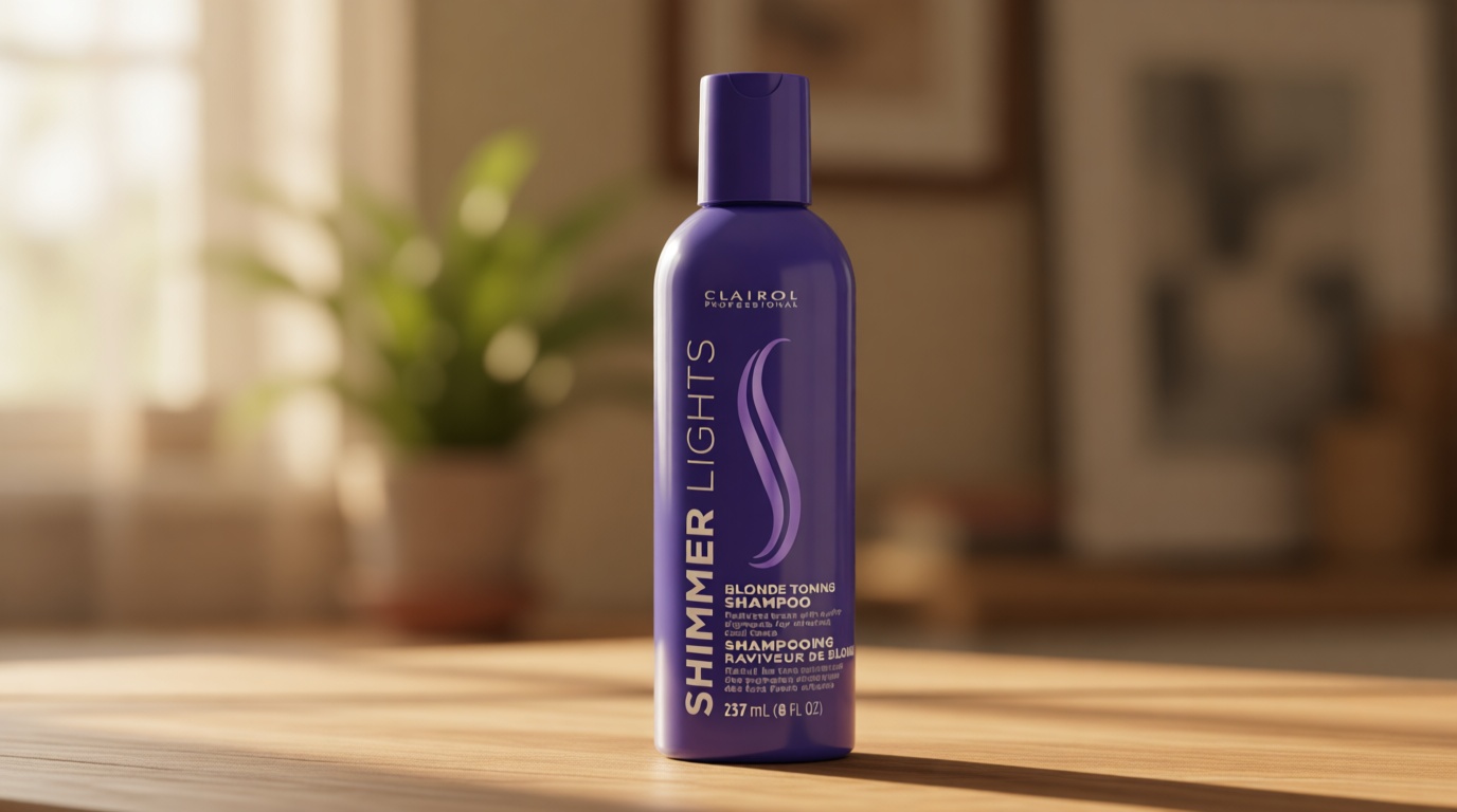 Clairol Professional Shimmer Lights Purple Shampoo| Neutralizes Brass & Yellow Tones | For Blonde, Silver, Gray & Highlighted Hair