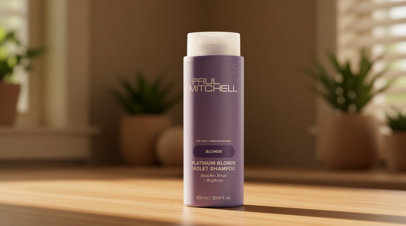 Paul Mitchell Platinum Blonde Violet Shampoo, Banishes Brass + Brightens, Ideal for Light to Medium Blonde, Silver, Gray or White Hair