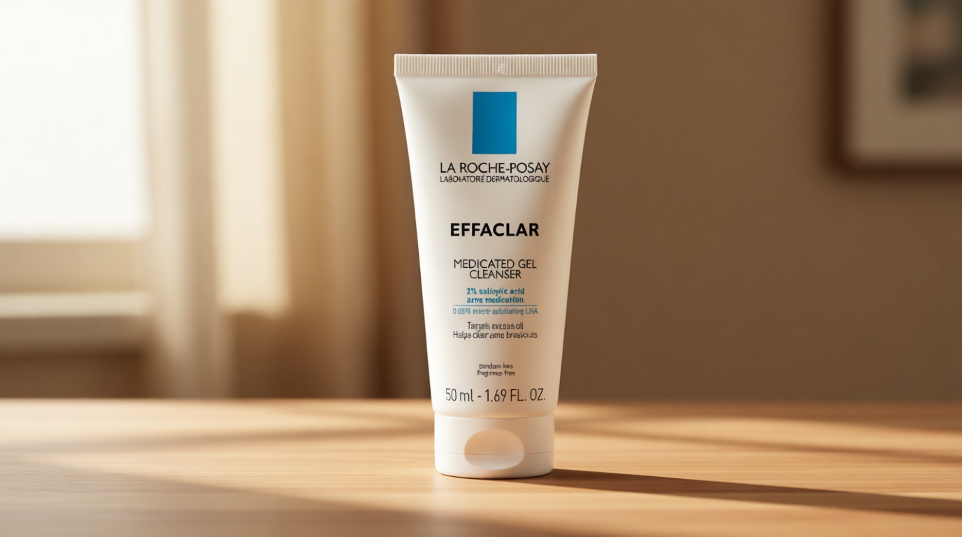 La Roche-Posay Effaclar Medicated Gel Cleanser, 2% Salicylic Acid Cleanser + LHA + Glycerin, Foaming Acne Face Wash, Helps Clear & Prevent Acne Breakouts, Oil Free, Targets Excess Oil Cradle to Cradle Certified