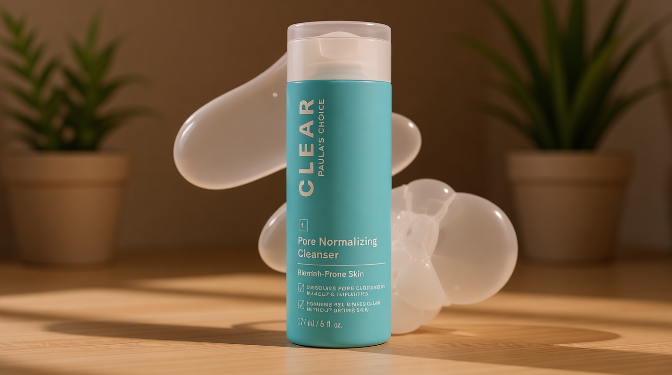 Paula's Choice CLEAR Pore Normalizing Facial Cleanser, Acne Daily Face Wash, Salicylic Acid Face Cleanser for Clogged & Enlarged Pores, Redness, Suitable for Blackhead-Prone Skin Fragrance Free [Amazon-developed Certification] Compact by Design