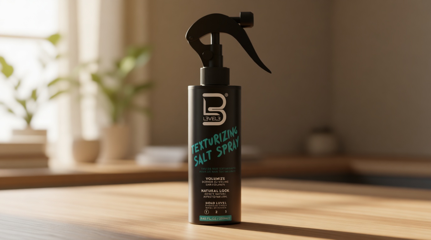 L3 Level 3 Sea Salt Texturizing Spray - Creates Beachy Waves and Texture - Light Hold - Casual Hair Finish (8.45 Fl Oz)