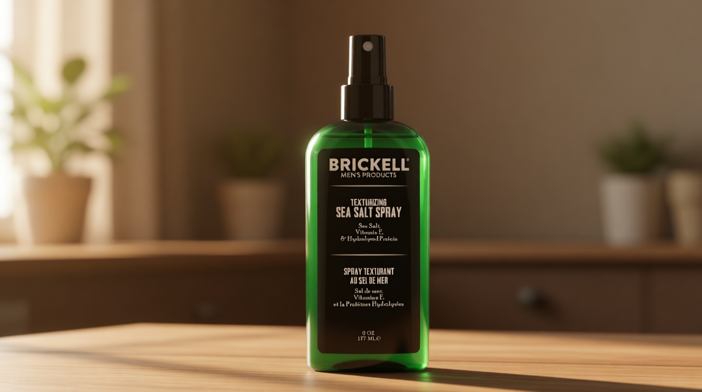 Brickell Men's Texturizing Sea Salt Spray for Men, Alcohol-Free, Lifts & Texturizes Hair for a Beach or Surfer Hair Style, With Sea Salt, Vitamin E & Hydrolyzed Protein, 6 Ounce