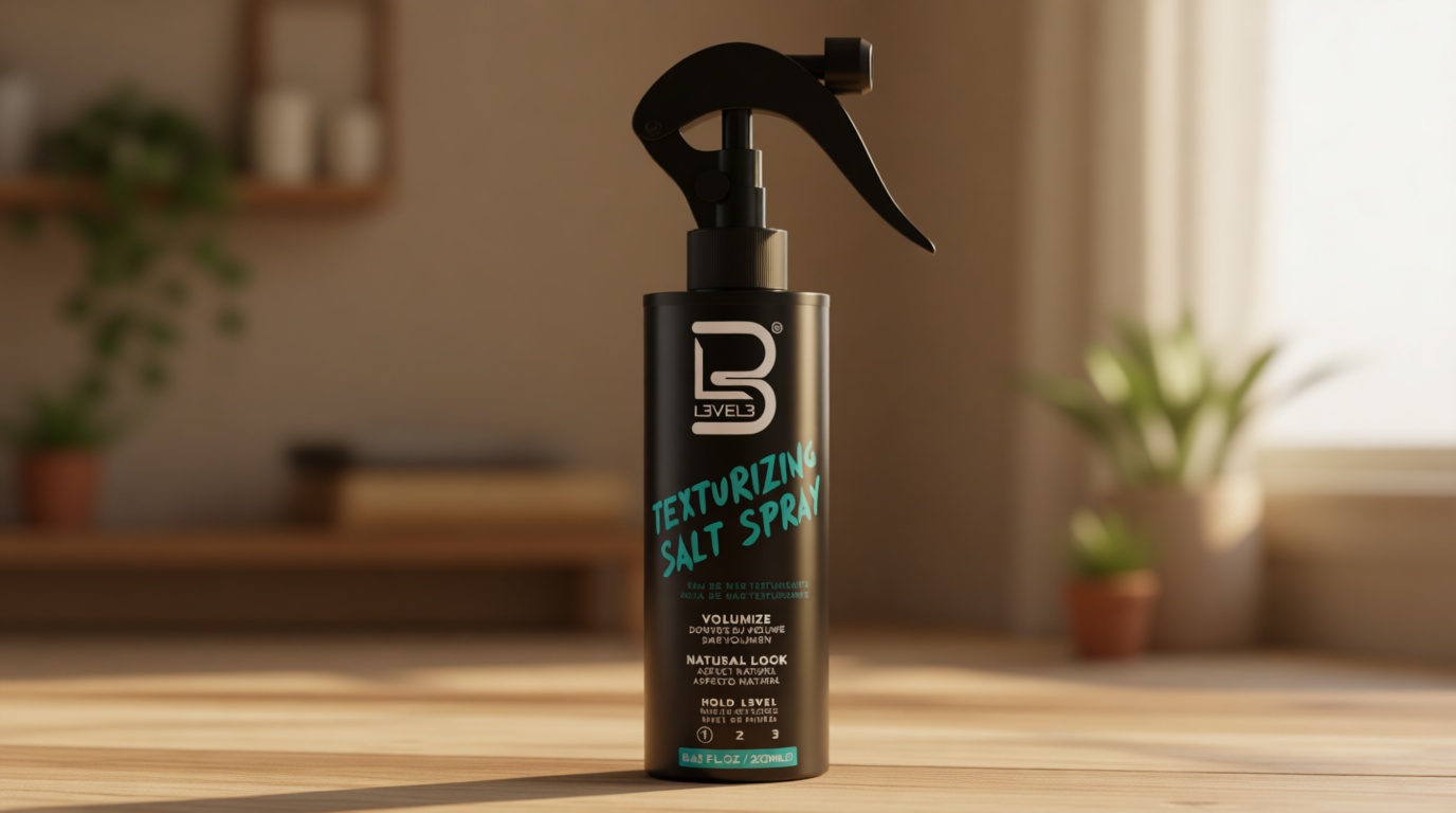 L3 Level 3 Sea Salt Texturizing Spray - Creates Beachy Waves and Texture - Light Hold - Casual Hair Finish (8.45 Fl Oz)