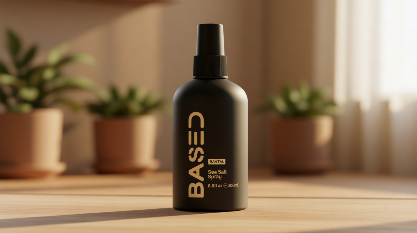 BASED Sea Salt Spray, Natural Finish Sea Salt Spray for Hair, Volume & Texture, Infused with Kelp & Vitamin B5, Light & Non-Greasy, Paraben Free, No Drying Alcohols, 6.8 oz (Pack of 1)