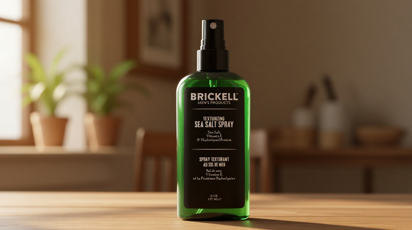 Brickell Men's Texturizing Sea Salt Spray for Men, Natural & Organic, Alcohol-Free, Lifts and Texturizes Hair for a Beach or Surfer Hair Style, 6 Ounce