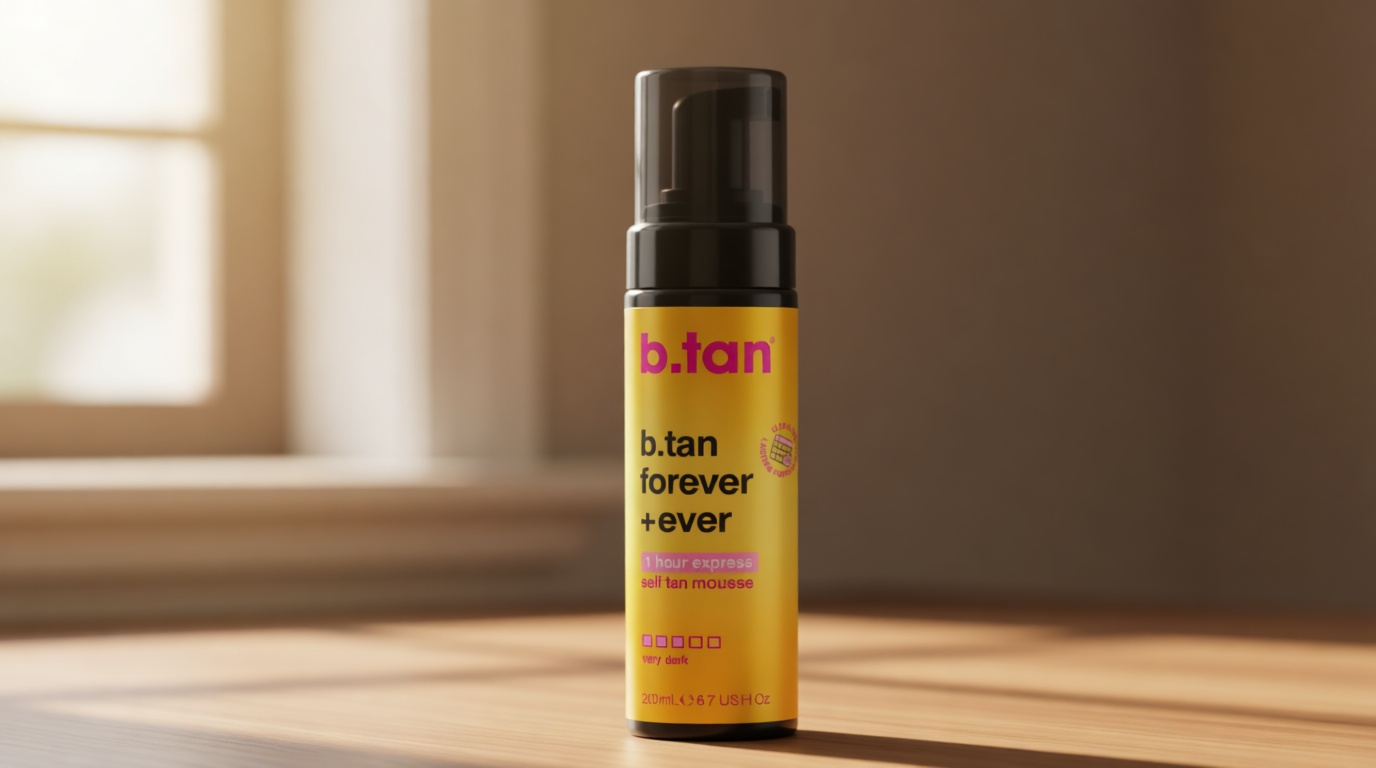 b.tan Ultra Long Lasting Self Tanner Mousse | Forever & Ever - Lasts Up to 11 Days, Fast, 1 Hour Express Sunless Tanning Foam, No Fake Tan Smell, Dark Bronze Glow, Vegan, Cruelty Free, 6.7 Fl Oz
