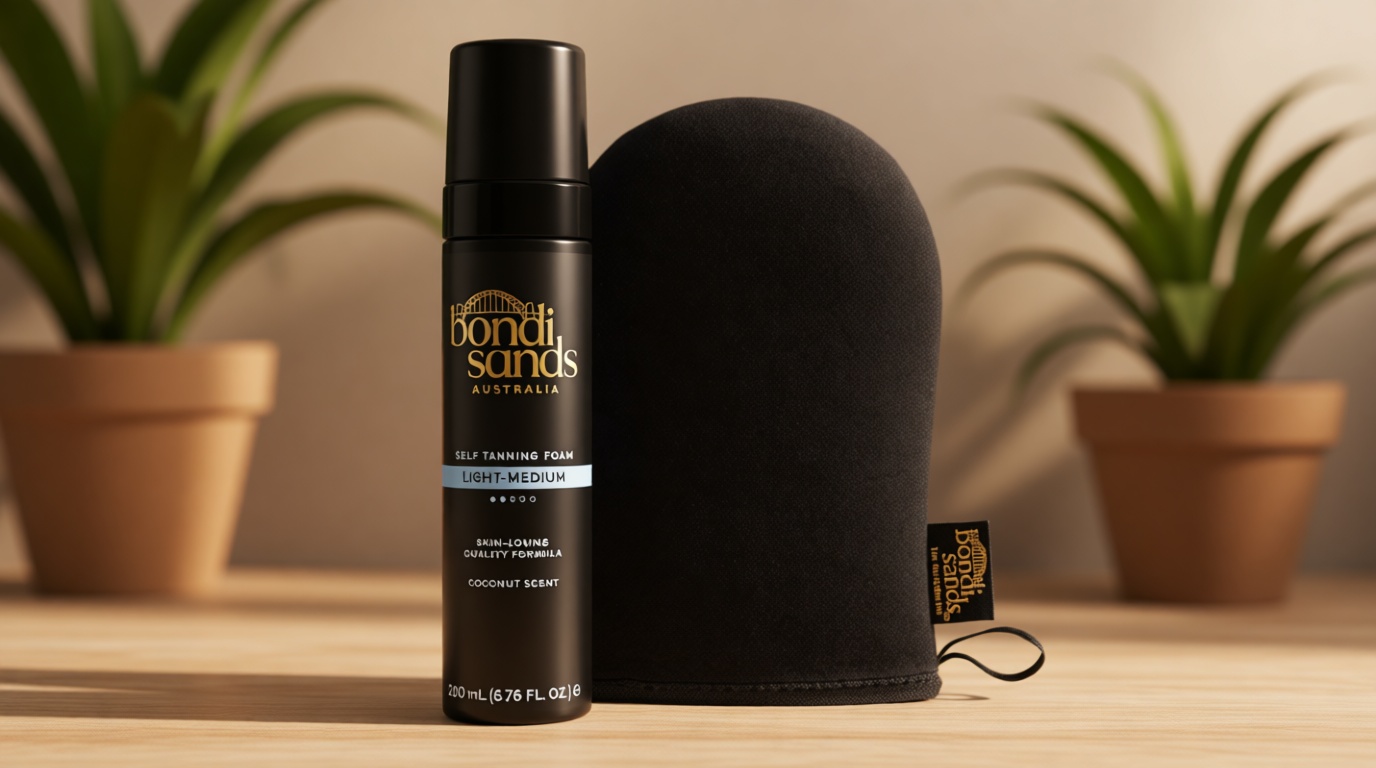 Bondi Sands Self Tanning Foam + Application Mitt | Includes Lightweight Sunless Foam + Reusable Mitt for a Flawless Finish