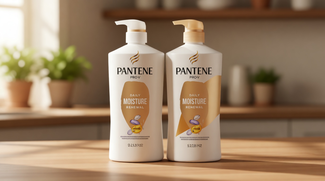 Pantene Shampoo & Conditioner Set, Daily Moisture Renewal - Pro-V Nutrients for Dry, Color-Treated, Straight to Curly Hair, 72-Hour Hydration & Softness, 52.8 Oz Total + Miracle Rescue Shot (0.5 Oz)