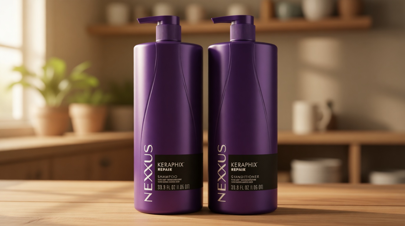 Nexxus KERAPHIX Shampoo & Conditioner 2 Pack for Damaged Hair Repair Powered by KRT Keratin Resistance Therapy with Liquid Crystal Amino Acids 33.8 Fl Oz