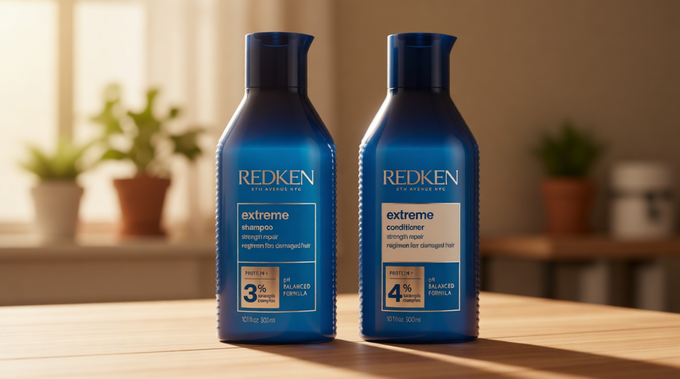 Redken Extreme Shampoo & Conditioner Set For Damaged Hair - Strengthens Hair and Repairs Breakage, Infused With Proteins, 10.1 Fl Oz (Pack of 2) Cradle to Cradle Certified