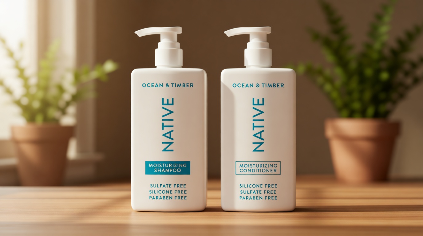 Native Ocean & Timber Shampoo and Conditioner Contain Naturally Derived Ingredients | All Hair Types, Color & Treated, Fine to Dry Damaged, Sulfate & Dye Free - 2-Pack