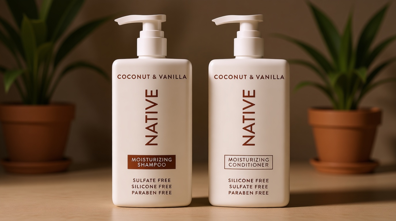 Native Coconut & Vanilla Shampoo and Conditioner Contain Naturally Derived Ingredients | All Hair Types, Color & Treated, Fine to Dry Damaged, Sulfate & Dye Free - 2-Pack
