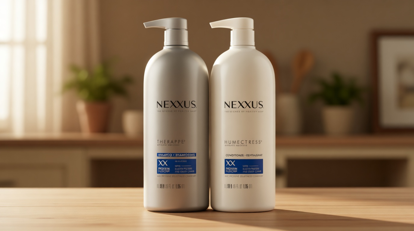 Nexxus Shampoo and Conditioner Therappe Humectress 2 Count for Dry Hair Silicone-Free, Moisturizing Caviar Complex and Elastin Protein for thicker and stronger hair 33.8 oz