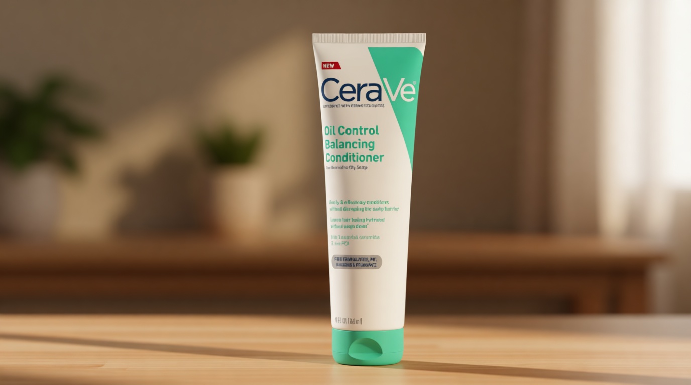 CeraVe Oil Control Balancing Conditioner, Hair Conditioner With Ceramides & Hyaluronic Acid, Removes Oil and Leaves Hair Feeling Hydrated, For All Hair & Scalp Types, Sulfate Free & Color Safe, 9 oz