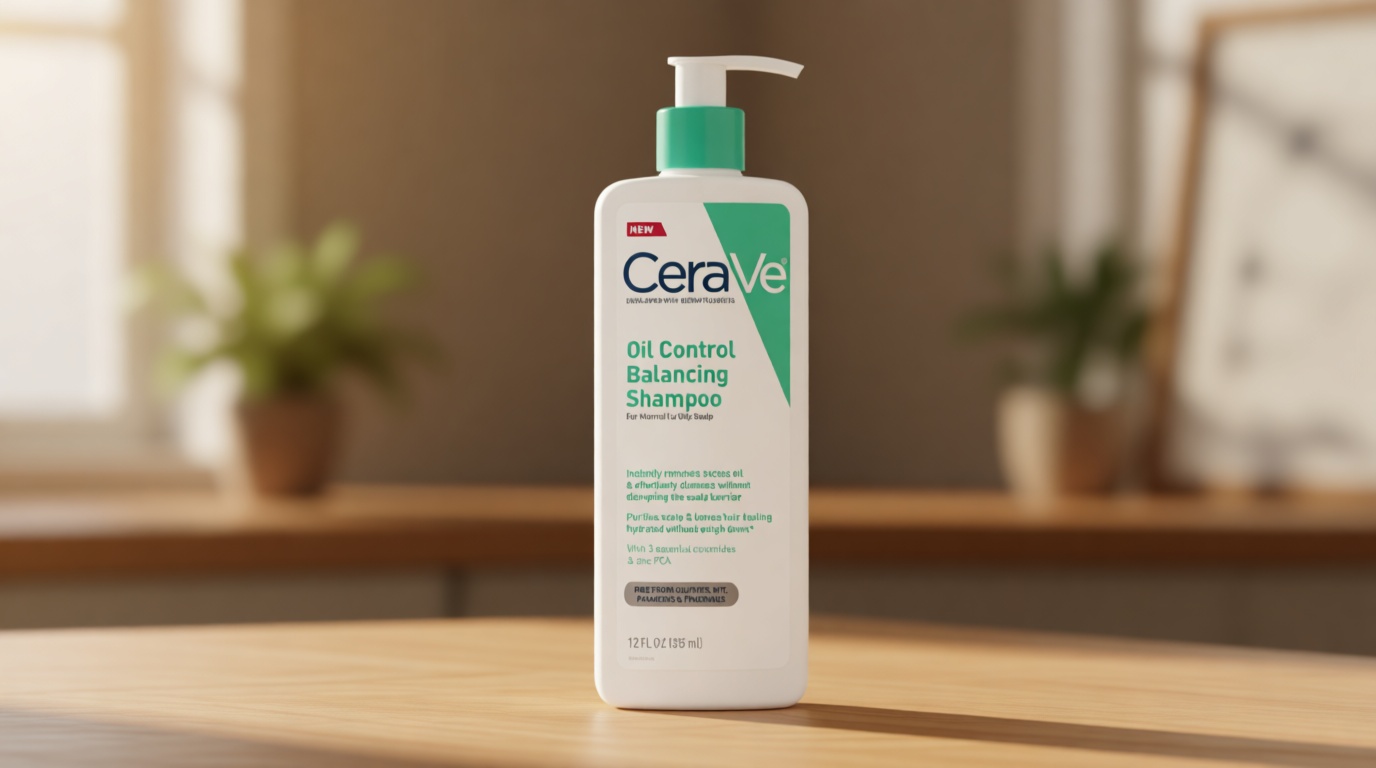 CeraVe Oil Control Balancing Shampoo, Clarifying Shampoo With Ceramides & Hyaluronic Acid, Removes Oil and Leaves Hair Feeling Hydrated, For All Hair & Scalp Types, Sulfate Free & Color Safe, 12 oz [Amazon-developed Certification] Compact by Design