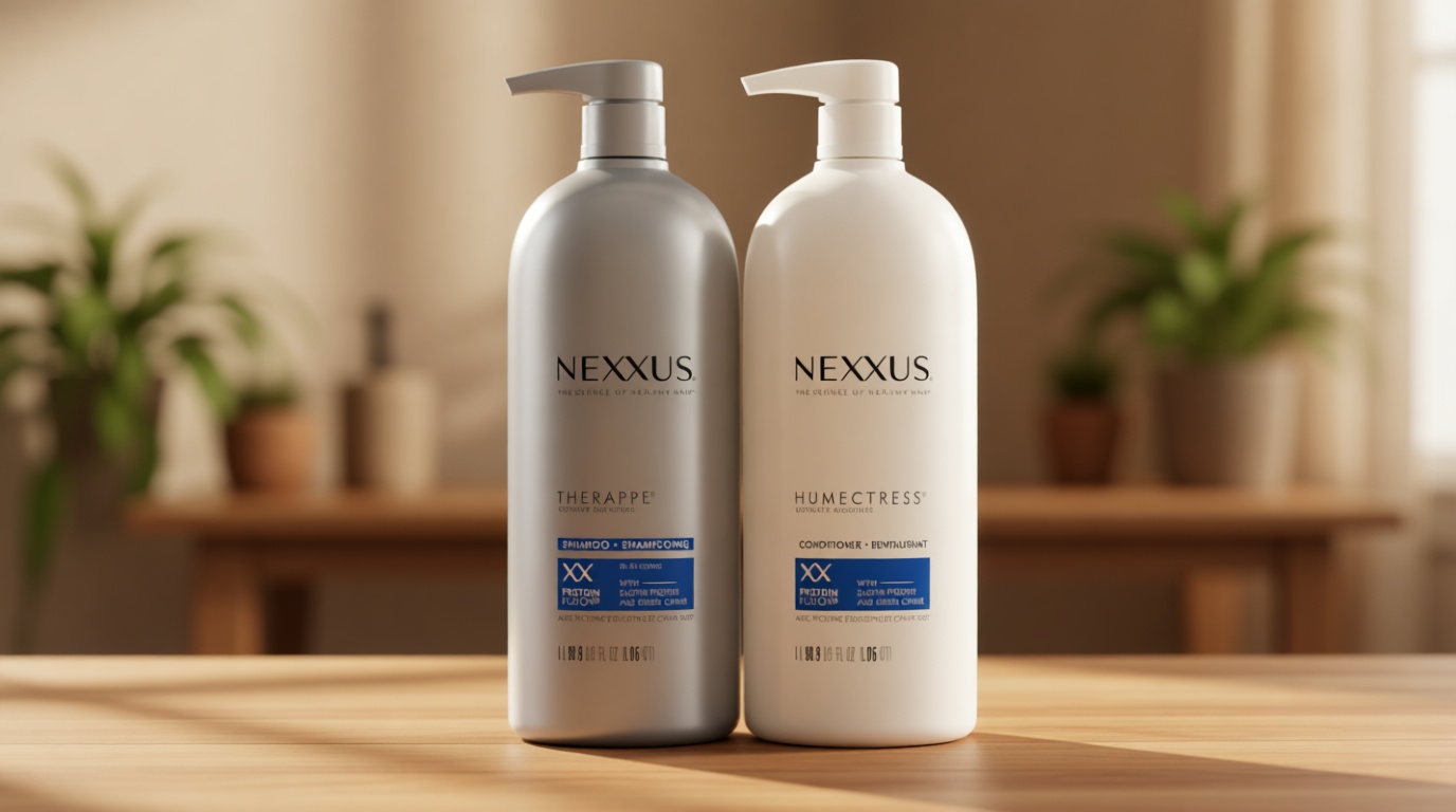 Nexxus Shampoo and Conditioner Therappe Humectress 2 Count for Dry Hair Silicone-Free, Moisturizing Caviar Complex and Elastin Protein for thicker and stronger hair 33.8 oz