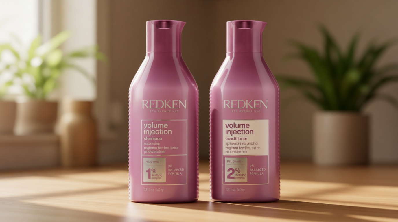 Redken Volume Injection Shampoo & Conditioner Set For Fine Hair - Adds Lift & Body, Volumizing & Detangling Without Weighing Down, Paraben-Free Cradle to Cradle Certified