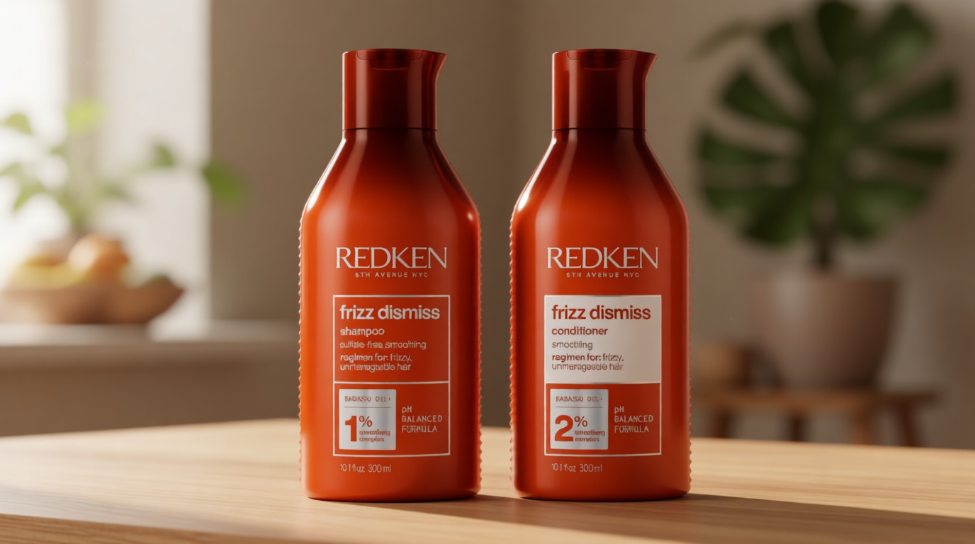 Redken Frizz Dismiss Shampoo & Conditioner Set For Frizzy Hair - Smooths Hair and Manages Frizz, Sulfate-Free Cradle to Cradle Certified