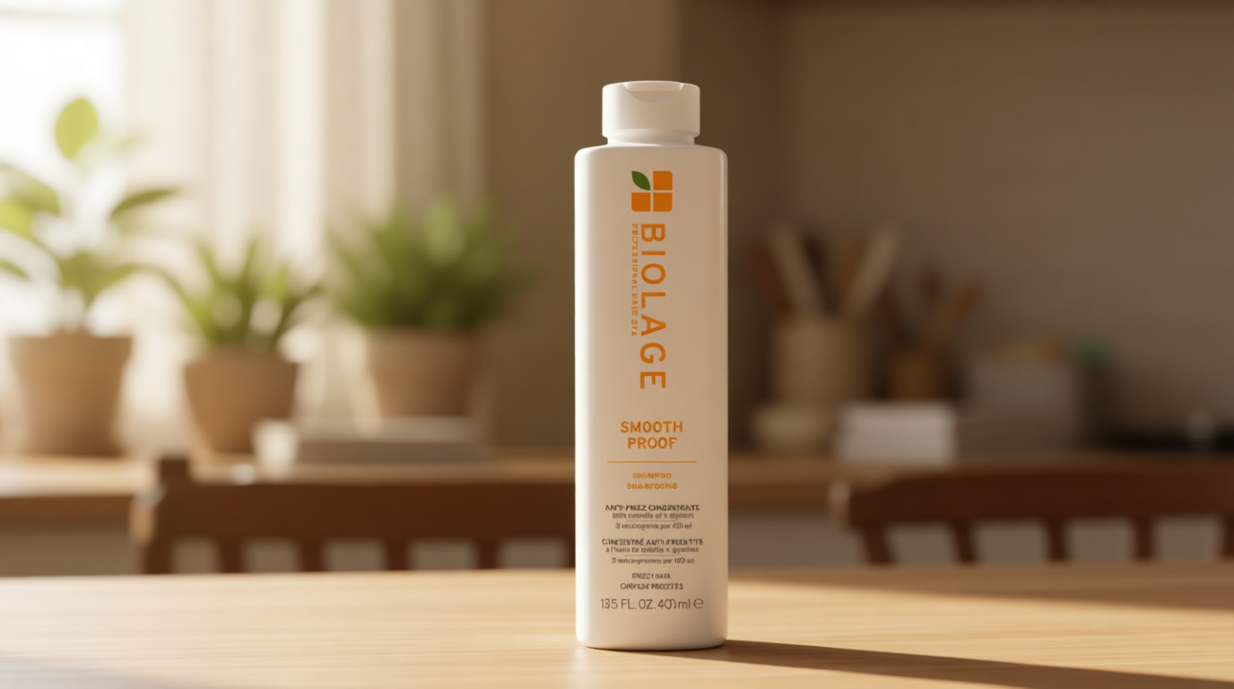 Biolage Smooth Proof Shampoo - Gently Cleanses and Adds Shine, Nourishes, Moisturizes & Tames Frizz, For All Frizzy Hair Types, With Camellia Oil & Glycerin, Vegan & Paraben-Free, 13.5 Fl Oz Cradle to Cradle Certified
