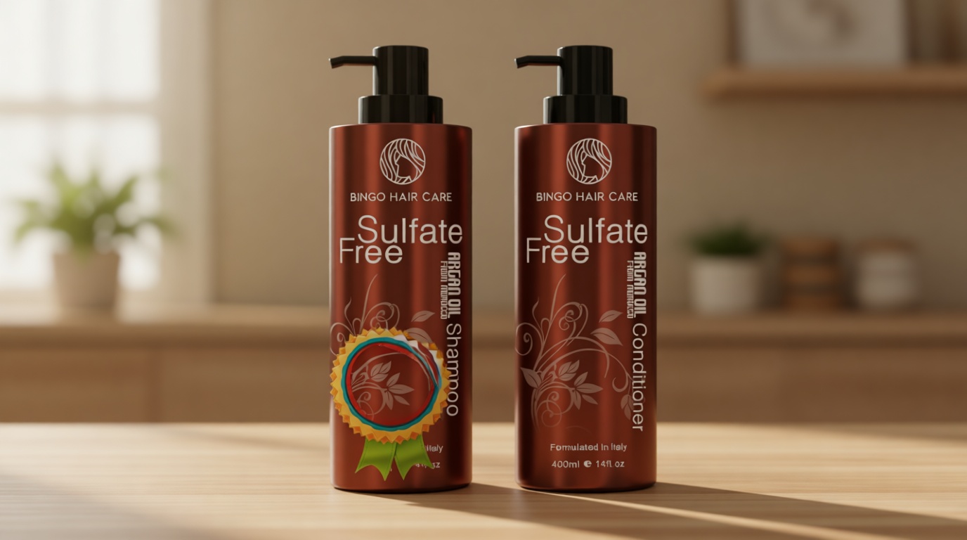 Moroccan Argan Oil Shampoo and Conditioner Set - Sulfate Free, Anti Frizz Hydrating Care for Women - Deep Moisturizing Treatment for Color, Keratin Treated, Curly, Damaged and Dry Hair