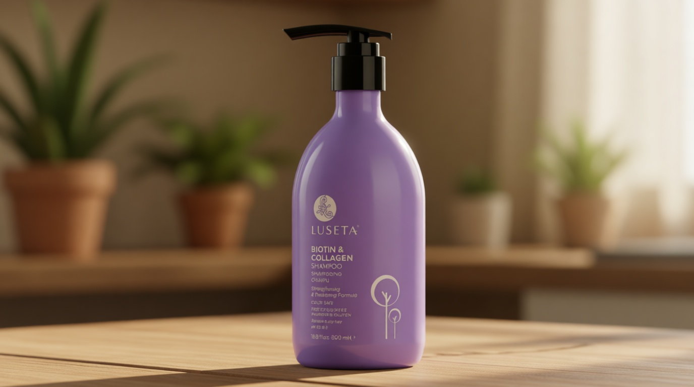 Luseta Biotin and Collagen Hair Growth Shampoo - 16.9oz, Hair Loss & Thickening Shampoo for Men & Women, Vitamin B7 & Argan Oil, Sulfate & Paraben Free