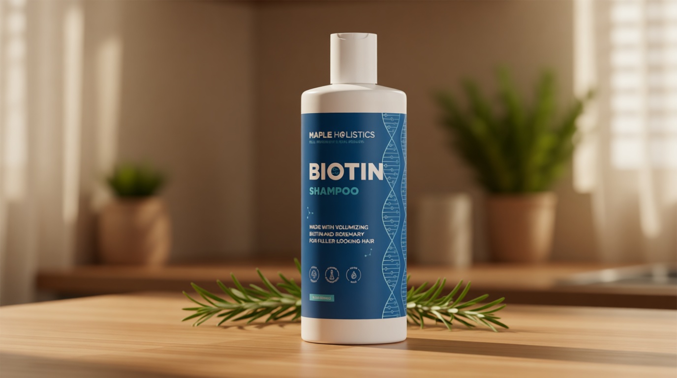 Rosemary and Biotin Shampoo for Thinning Hair - Vegan Volumizing Shampoo for Fine Hair with B Vitamins Argan Oil & Tea Tree Essential Oil - Paraben Silicone and Sulfate Free Vegan Formula (8 Fl Oz)