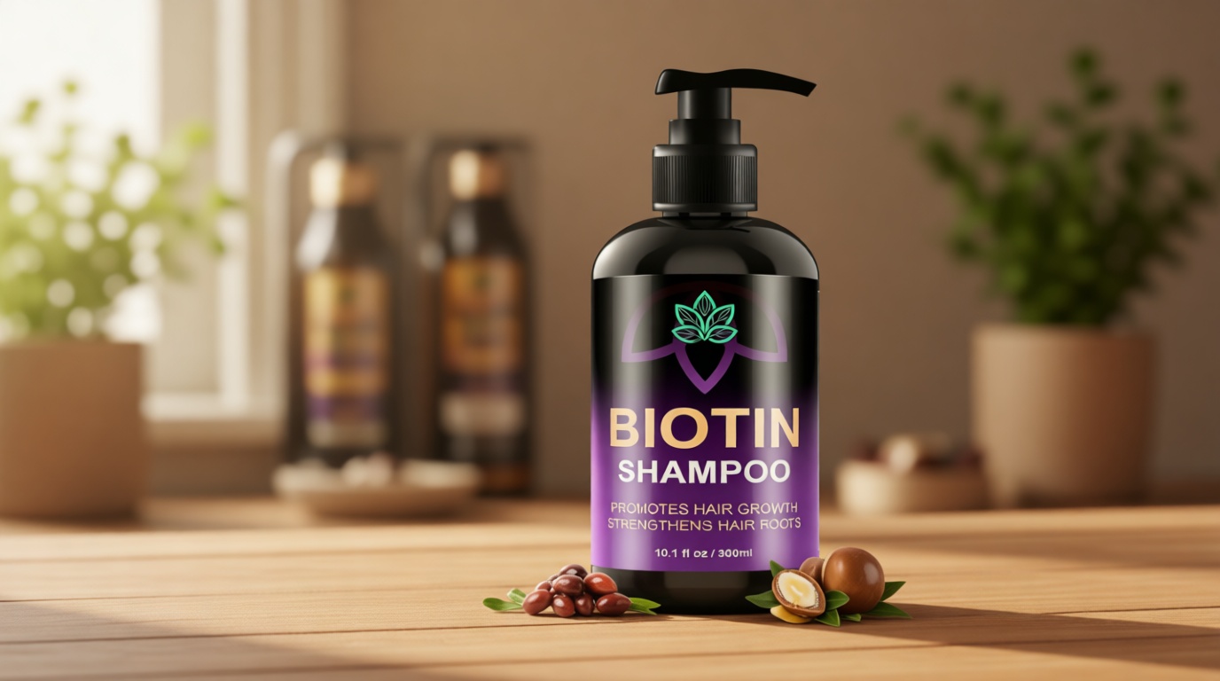 Biotin Hair Growth Shampoo, Hair Loss Shampoo for Thinning Hair for Women & Men, Strengthen Roots, Control Oil & Thicken Thin Hair, Sulfate-Free for All Hair Types, 10.1 Fl Oz-Fresh