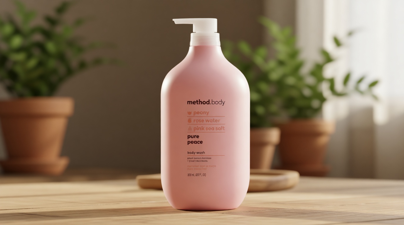 Method Body Wash, Pure Peace, Paraben and Phthalate Free, 28 oz (Pack of 1) ECOLOGO