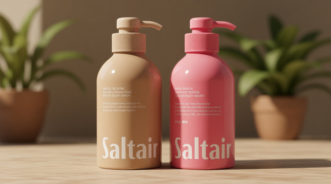Saltair Body Wash, Signature Scents 2-Pack. Moisturizing Body Cleanser with Monoi Oil and Cupuacu Butter. Luxury Shower Gel for Women and Men. Vegan, Cruelty-Free, Paraben-Free. 2x 17oz Pump Bottles