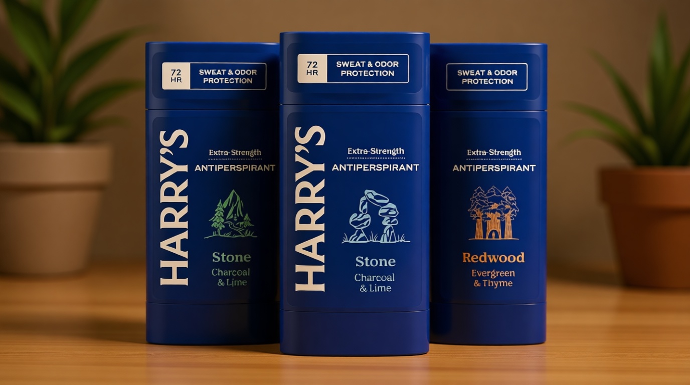 Harry's Extra-Strength Antiperspirant Deodorant, Sweat & Odor Control Antiperspirant for Men, Variety Pack - Stone, Redwood, Wildlands, 2.5 oz Pack of 3